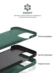 Силиконовый чехол с MagSafe для Apple iPhone 15 Pro Max, ICON2 MagCase, зеленый, противоударный, панель с мягкой подкладкой, защита всего корпуса, поддержка беспроводной зарядки, совместим с защитными стеклами и пленками, ArmorStandart (ARM72750) - мініатюра 6