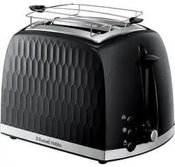 Тостер Honeycomb 850Вт, широкі слоти, пластик, чорний Russell Hobbs kuh0014899 - мініатюра 2