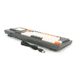 Клавіатура USB XStrike XS-1016, довжина кабелю 150 см, RGB підсвічування, Eng/Укр/Рус, 410х150х35 мм, Black/White/Orange, 101к, Q20 - мініатюра 4