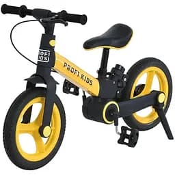 Велосипед-трансформер дитячий MB 1021-4 2 в 1 Prof1 Kids 12 зі знімними колесами чорно-жовтий