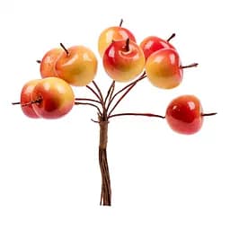 Яблука декоративні Yes! Fun, 20 мм, 9 шт. в пучку, жовті, глянцеві