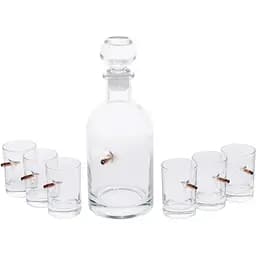 Набор посуды Gun&Fun из 6 рюмок и графина ручной работы 500 мл