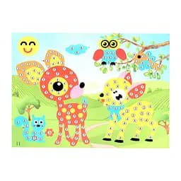 Детская мозаика по номерам "Оленята" Bambi 13-126-17 разноцветные камушки