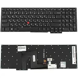 Клавіатура для ноутбука LENOVO (ThinkPad: S531, S540) rus, black, без фрейма, підсвічування клавіш - мініатюра 2