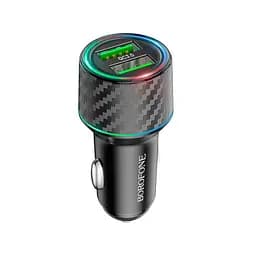 Адаптер автомобільний BOROFONE Brilliant dual port car charger BZ21A |2USB, 36W/3A, QC|