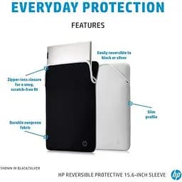 Чохол до ноутбука HP 15.6" Reversible Protective Blk/Slv Sleeve (2F2K5AA) - мініатюра 6