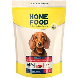 Сухий корм для собак малих порід Home Food Dog Adult Mini беззерновий гіпоалергенний з качкою та індичкою 700 г