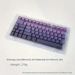 Набір кейкапів PBT Purple Gradient (130+) / фіолетовий OEM-комплект для ANSI / ISO клавіатур, Фіолетовий - мініатюра 6