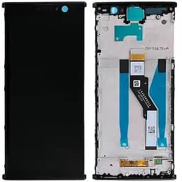 Дисплей Sony H4413 Xperia XA2 Plus Dual /H4493 чорний, PRC переклеєне скло, з рамкою - мініатюра 1