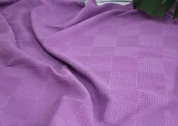 Простирадло-покривало Tag Tekstil піке 160х235 см. Клітина лаванда - мініатюра 3