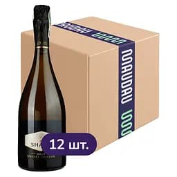 Упаковка ігристого вина Shabo Special Edition біле брют 9 л (0.75 л x 12 шт.)
