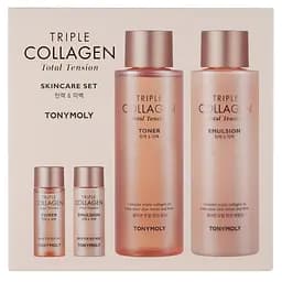 Набір засобів для догляду за шкірою обличчя Tony Moly Triple Collagen Total Tension Set - мініатюра 2