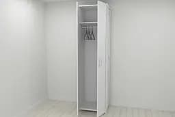 Шкаф Гардероб Уни секция 6 серии Конект Ferrum-decor 220x60x50см Белый металл ДСП Белый 16 мм (FRD-104579)