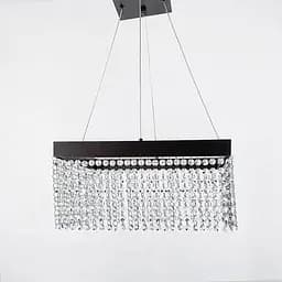 Неймовірна кришталева квадратна люстра з бронзовим обводком h35 Line.F Діаметр 30см