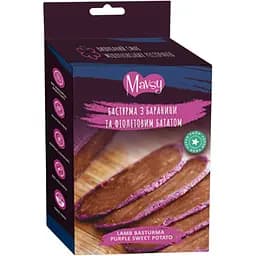 Ласощі для собак Mavsy від 3 місяців бастурма з баранини та фіолетовим бататом 100 г