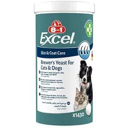 Вітаміни 8in1 Excel Brewers Yeast для собак і котів, пивні дріжджі з часником, для шкіри та шерсті 1430 шт