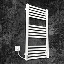 Электрический полотенцесушитель Kosser Герда 1000x500 EL тайм. белый ДГ03ELW, Белый матовый, Левое