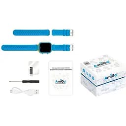 Smart Watch AmiGo GO009 GLORY Camera+LED WIFI Blue-Yellow UA UCRF - мініатюра 4