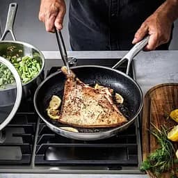 Сковорода KitchenAid Multi-Ply Stainless Steel 24 см з керамічним покриттям (CC004949-001) - мініатюра 6