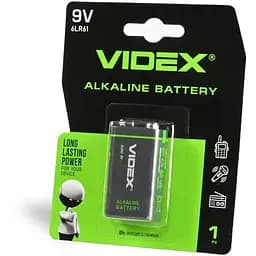 Крона щелочная (6LR61), Videx Excellent!, 1 шт, 9V, Blister