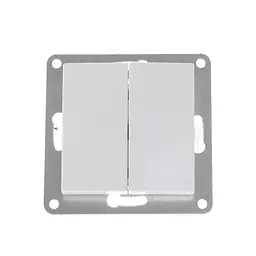 Выключатель Brille двухклавишный белый NB-2V2 wh