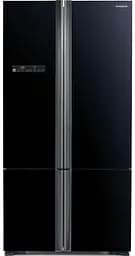 Холодильник з нижньою морозильною камерою Hitachi R-WB800PUC5GBK 184х81х91см 4 дв. Х-466 л М-174 л A++ NF Інвертор Чорний скло (R-WB800PUC5GBK)