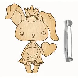 Заготовка броши для раскрашивания "Зайка-1" Fabrika Decoru FDZB-034