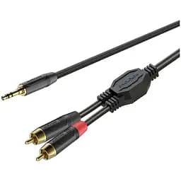 Готовый аудио кабель Roxtone miniJack 3.5 Stereo - 2xRCA GPT-C140-L5 5м