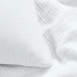 Комплект постільної білизни Cosas White CS1 Підлітковий муслін білий (Muslin_01White_El90-01White_155) - мініатюра 3