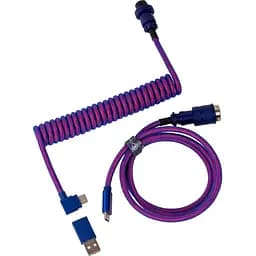 Кабель Keychron Type-A/Type-C Premium Coiled Aviator Cable-Angled Purpule (CAB3_KEYCHRON)