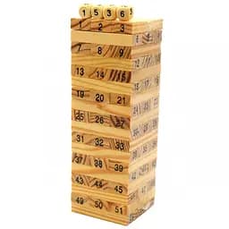 Настільна гра "Number tower" Danko Toys NT-01U дерев'яна, 54 бруска - мініатюра 3