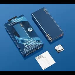 Зовнішній акумулятор - портативна батарея Remax RPP-108 Riji 20000 mAh синій (QC 22.5W + PD 18 W) - мініатюра 4