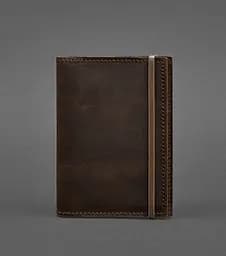 Кожаная обложка для паспорта 1.0 темно-коричневая Crazy Horse