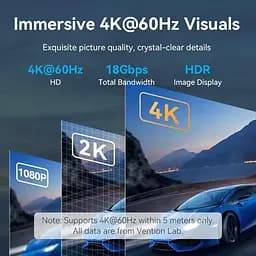 Кабель HDMI Vention HDMI-A Male to Male 4K HD 10M Black (ALLBL) - мініатюра 5