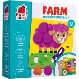 Дерев'яна мозаїка Roter Kafer Wooden mosaic with base. Farm (RW4220)