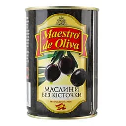 Уцінка. Маслини Maestro de Oliva чорні без кісточки 280 г (439060) - мініатюра 2