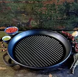 Жаровня гриль Наша майстерня чавунна лита 34х4 см (340-40Gr) - мініатюра 2