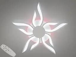 Стельовий світильник LED Diasha 2482/5+5WH, 82W, 3200K-6500K, білий метал, сучасний стиль, з пультом управління