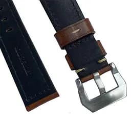 Шкіряний ремінець Primolux F001 Steel buckle для годинника Samsung Galaxy Watch 3 41 мм (SM-R850) Brown - мініатюра 7