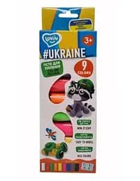 Набор для лепки с тестом, 9 цветов Ukraine, TM Lovin