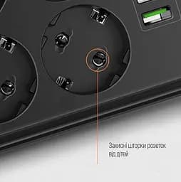 Мережевий фільтр CW-CHE64B, 6 розеток/4USB Black (CW-CHE64B) - мініатюра 8