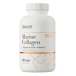 Препарат для суглобів і зв'язок OstroVit Marine Collagen with Hyaluronic Acid and Vitamin C, 120 капсул