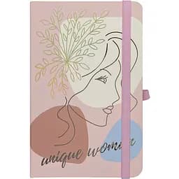 Книга записна Buromax Lady в клітинку 207х136 мм на резинці пудрова 96 аркушів (BM.255106-57)