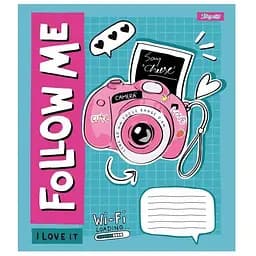 Зошит учнівський "Follow me" 1 Вересня 767203 12 аркушів Різнокольоровий