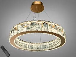 Підвісна люстра Diasha 585/600G золото кришталь 68 Вт LED