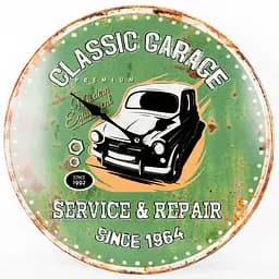 Годинник настінний Technoline 596579 Classic Garage (596579), Зелений