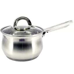 Ківш Zauberg сферичний 1.3 л нержавіюча сталь зі скляною кришкою (ZB-1.3 SS)