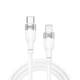 Кабель Brevia Type-C to Lightning 30W 1,2м, білий ZIP(52120WCLZ1)