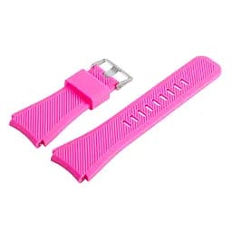 Силіконовий ремінець Watchbands для Samsung Gear S3 Samsung Galaxy Watch 46mm Silver - рожевий (WB001PINK) - мініатюра 3