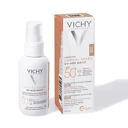 Сонцезахисний невагомий флюїд Vichy Capital Soleil проти ознак фотостаріння шкіри обличчя з універсальним тонуючим пігментом SPF 50+ 40 мл (MB452100) - мініатюра 4